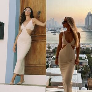 Love Lolita NEW XS Ottilie Maxi Dress Cream Cut Out Romantic‎ Dreamy Soft